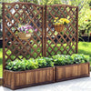 Raised Garden Bed with Trellis Planter Box Privacy Fence for Ivy Climbing Plants