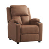 PU Leather Recliner Chairs with Cup Holders Push Back Reclining Sofa Living Room