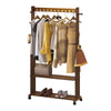 Adjustable Mobile Tidy Clothes Rail Coat Garment Hanging Rack Side Corner Closet