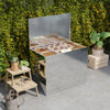 Lockable Outdoor Storage Box Garden Patio Galvanized Chest Lid Animal Feed Bins