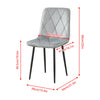 Dining Chairs 2er Set, Velvet Cover Chair for Dining Room, Chairs Set of 2