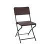 2x Folding Camping Chairs Picnic Fishing Rattan Effect Beach Outdoor Seat Garden
