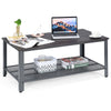 Industrial Coffee Table Vintage Retro End Table Living Room Furniture Mesh Shelf