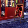 LED Light Blackboard Fluorescent Board A Frame Pavement Stand Sturdy Shop Sign
