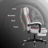 Luxry Gaming Chair Ergonomic Gamer Chair Computer Office Chair, White & Red