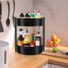 Organizer 2 Tier 360° Turntable Spice Rack Spinning Cosmetic Makeup ·