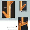 Bamboo Coat Stand Clothes Storage Shelves Hats Freestanding Hallway Bedroom