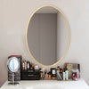 Modern Metal Frame Oval Wall Mirror Glass Bathroom Vanity Make-up Bathroom Gold