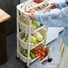 Large Storage Rack 4 Tier Vegetable Basket Food Shelf Kitchen Trolley on Wheel
