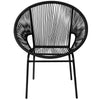 3PCS Patio Furniture Set Outdoor PE Rattan Woven Patio Chairs Set W/ Glass Table