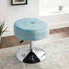 Velvet Round Gas Lift Barstool Swivel Dining Stool Makeup Chair Padded Footstool