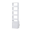 Extra Tall Bedside Cabinet Table Side Storage Floor Shelf Drawer with Lock Keys