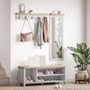 Shoe Bench Shoe Storage Bench with Seat and Open Shelf Wooden for Hallway Gray