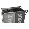 Large 3 Section Laundry Basket Washing Clothes Bag Hamper Folding Organiser Rack