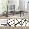 4FT Double Bed Frame with Headboard Metal Platform Bed w/30 cm Under Bed Storage