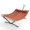 Outdoor Beach Double Hammock Portable Swing Chair Seat with Detachable Pillow