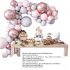 167 Balloon Arch Kit Garland Birthday Wedding Baby Shower Party (Pink/Silver)