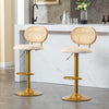 Bar Stools Set of 2 Dining Chair Swivel Velvet Pub Bar Lounge Chairs NS