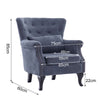 Velvet Linen Occasional Armchair Queen Anne Chair Lounge Oyster Wing Back Sofa