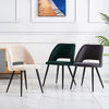 2/4 X Dining Chairs Velvet Set Padded Seat Metal Leg Kitchen Chair Home Office