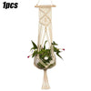 2X Wall Hanging Macrame Jute Hangers Flower Plant Pot Planter Basket Holder UK