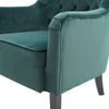 Velvet Upholstered Accent Armchair Buttoned Back Chair Living Room Lounge Sofa