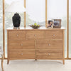 Oak Chest of Drawers Large 7 Drawer Chest Wide Bedroom Furniture EDWARD HOPPER