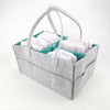 Grey Baby Diaper Organizer Caddy Felt Changing Nappy Kids Storage Carrier Bag UK
