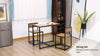HOMCOM 3 Pcs Table Stool Set Dining Room Bar Modern Style Furniture Metal Frame