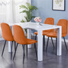 High Gloss White Dining Table suit 4-6 Chairs/Velvet Chairs Dining Room Kitchen