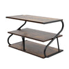 Industrial Shoe Rack 2/3 Tiers Wood Metal Shelf Footwear Organizer Space Saving