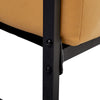 Faux Leather Sofa Armchair Couch Living Room Metal Leg 1/2 Seaters Yellow Brown