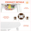 3PCS Kids Table and Chair Set Children Study Drawing Desk W/ Hidden Mesh Storage