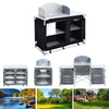 Outdoor Camping Kitchen Stand Kitchen Compartments Storage Stable with Carry Bag