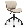 Linen Fabric PU Leather Office Chair Ergonomic Swivel Computer Desk Chairs