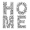 4PCS Independent Letters Home Glam Crystal Diamond Letters Silver Mirror Glass