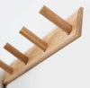 2 Pack Wooden Coat Rack Hooks Holder/ Wall Mounted Hanging/ 5 pegs Rails Rack