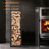 150cm Tall Slim Firewood Log Wood Rack Storage Holder Metal Shelf Stand Steel