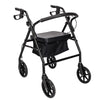 New Folding Rollator Disablity Aid Mobility Walker 4 Wheels with Seat Black