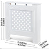 Radiator Cover White Unfinished Modern Traditional Wood Grill Cabinet Shelf MDF
