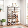 7 Tier Shoe Rack Vertical Tall Storage Shelf Unit Cabinet Organizer Rustic Brown