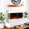 LED Electric Fireplace w/MDF Surround Heater Fire Suite WiFi /Remote Control