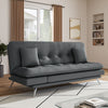 Velvet Sofa Bed Adjustable Couch Click-Clack Recliner Soft Double Sleeper Chairs