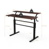 Two-Tier Sit to Standing Desk Height Adjustable Laptop Table w/Crank Handle Home