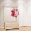 Wooden Wardrobe With Two Sliding Doors White Kids Wardrobe MDF Wood Sleek Design