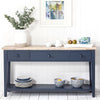 Florence Navy Blue Console Table.Kitchen hallway console table, 3 drawers&shelf
