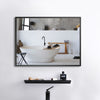 Wall Mirror Bathroom Bedroom with Black Metal Frame Wall Hunging Makeup Dressing