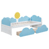 Kids Toddler Bed 3ft Single Daybed Cloud Storage Bed Frame with 2 Drawers UK