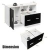 Mobile File Cabinet Modern Wood Floor Standing Cupboard with Drawer Home Office