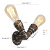 Vintage Industrial Rustic Steampunk Metal Waterpipe Wall Light Porch Lamp Sconce
